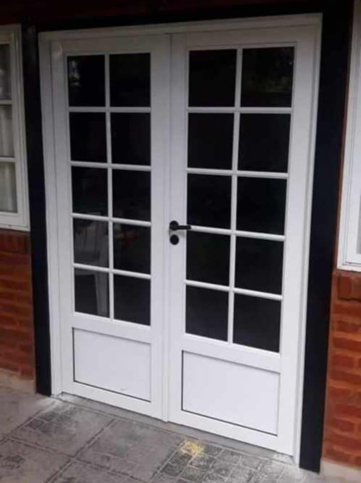 Puerta de aluminio doble para entrada